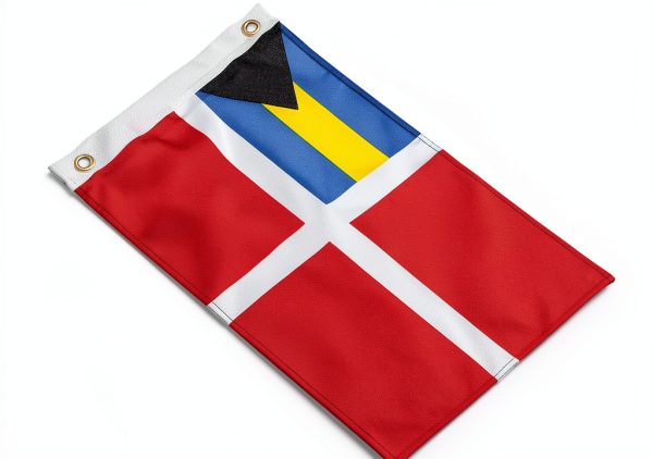 Nylon Boat Flag Seachoice White 18x12-1