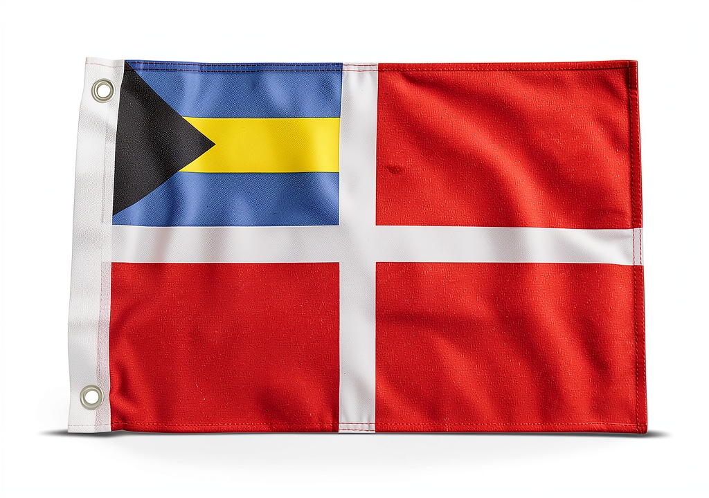 Seachoice nylon boat flag in use