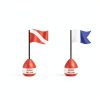 Dawitrly Polyester Dive Flag for Snorkeling Diving-4
