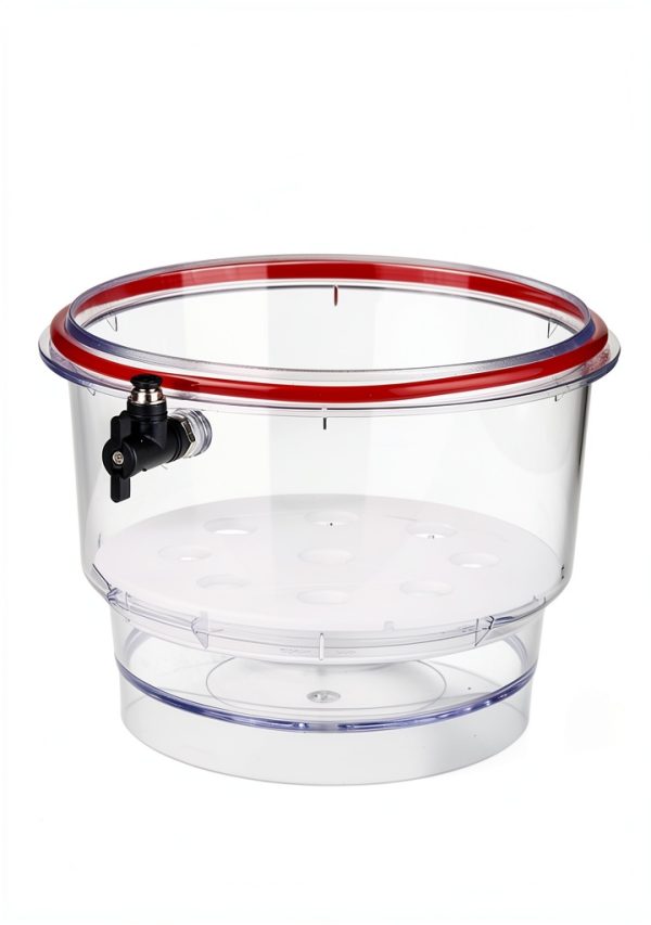 Vacuum Desiccator Vituord 250mm Clear Chamber with Double Valves-3