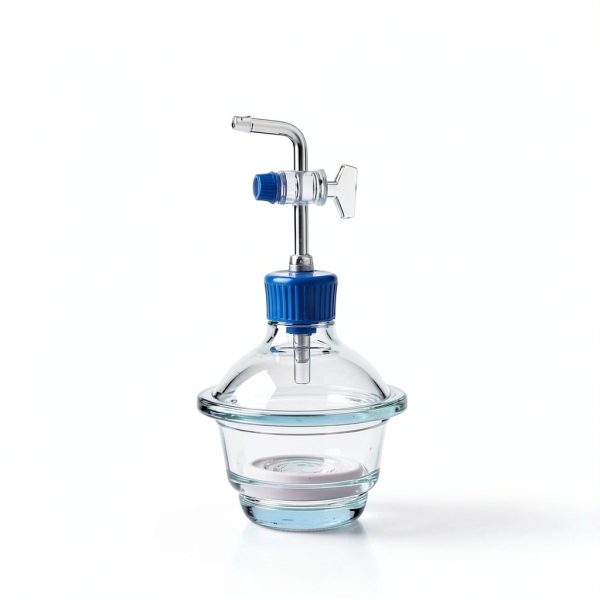 Borosil Glass Vacuum Desiccator XS with Porcelain Plate & PTFE Spindle-1