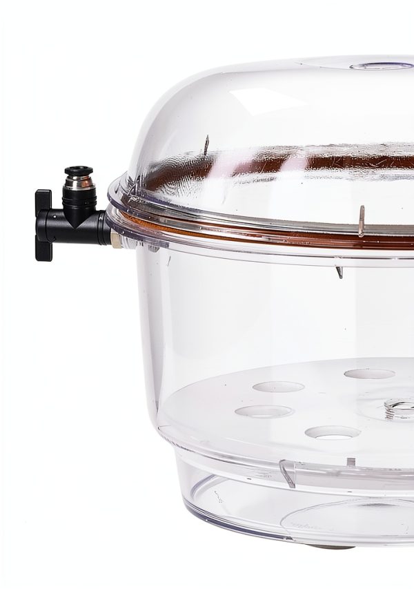 Vacuum Desiccator Vituord 250mm Clear Chamber with Double Valves-5