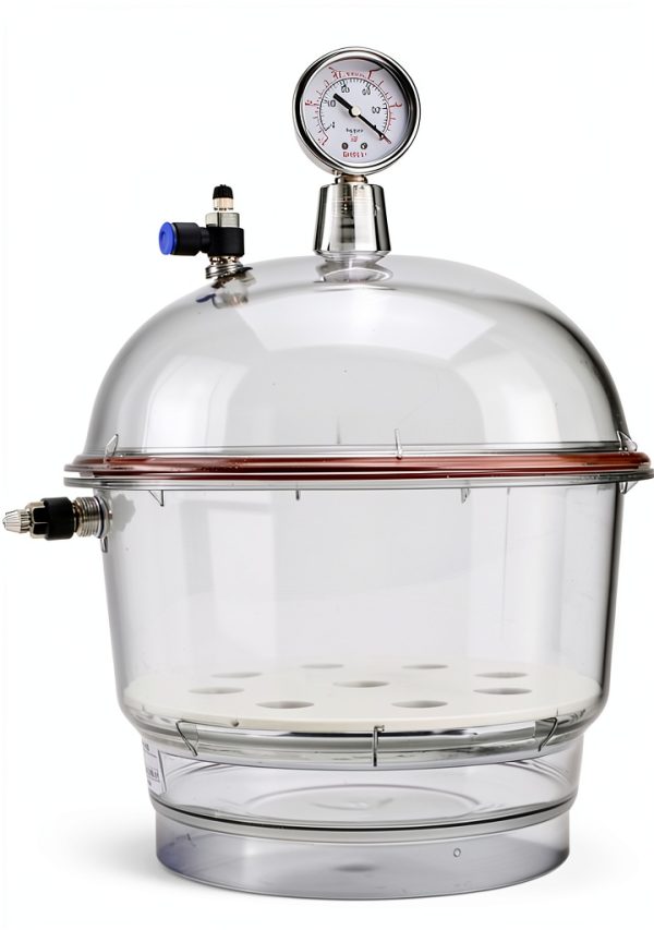 Vacuum Desiccator Vituord 250mm Clear Chamber with Double Valves-7