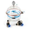 Lab Vacuum Desiccator MiBoce Polycarbonate 150mm Double Valve Jar-2
