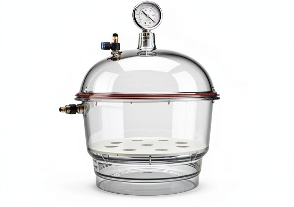 Vacuum Desiccator Vituord 250mm Clear Chamber with Double Valves-4