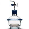 Borosil Glass Vacuum Desiccator XS with Porcelain Plate & PTFE Spindle-0
