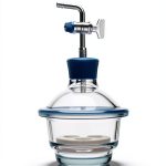 Borosil Glass Vacuum Desiccator XS with Porcelain Plate & PTFE Spindle-0