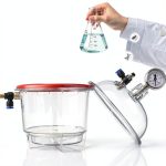 Lab Vacuum Desiccator MiBoce Polycarbonate 150mm Double Valve Jar-0