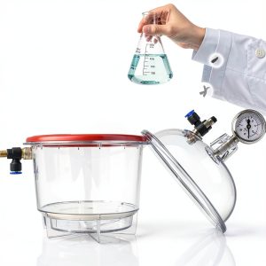 Lab Vacuum Desiccator MiBoce Polycarbonate 150mm Double Valve Jar-0