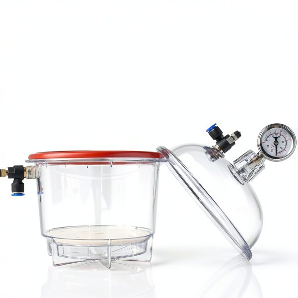 Vacuum Desiccator Vituord 250mm Clear Chamber with Double Valves-6