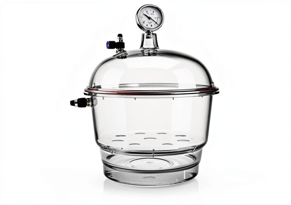 Lab Vacuum Desiccator MiBoce Polycarbonate 150mm Double Valve Jar-3